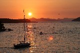 tramonto romantico sul mare