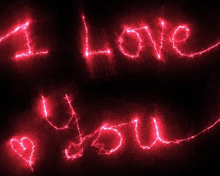 I love you ti amo luminoso